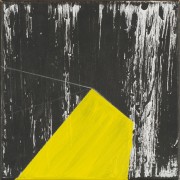 05 - 2023 - painting 451 - black, yellow, white, Dürer polyhedron -1