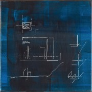 08 - 2023 - painting 441 - black, blue, the siesta, sketch