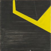 11 - 2023 - painting 452 - black, yellow, Dürer polyhedron, 3