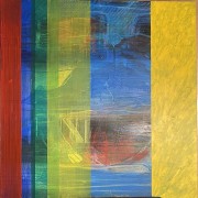 4 - 2022 - toile 436 - série « Rouge Jaune Bleu et les autres » - 100 x 100 cm